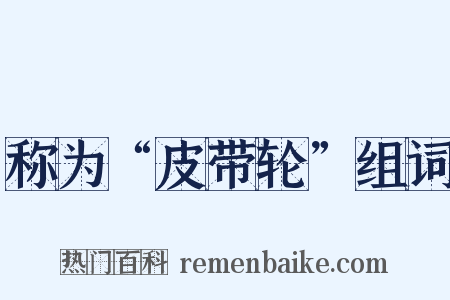 称为“皮带轮”组词是什么意思的图片